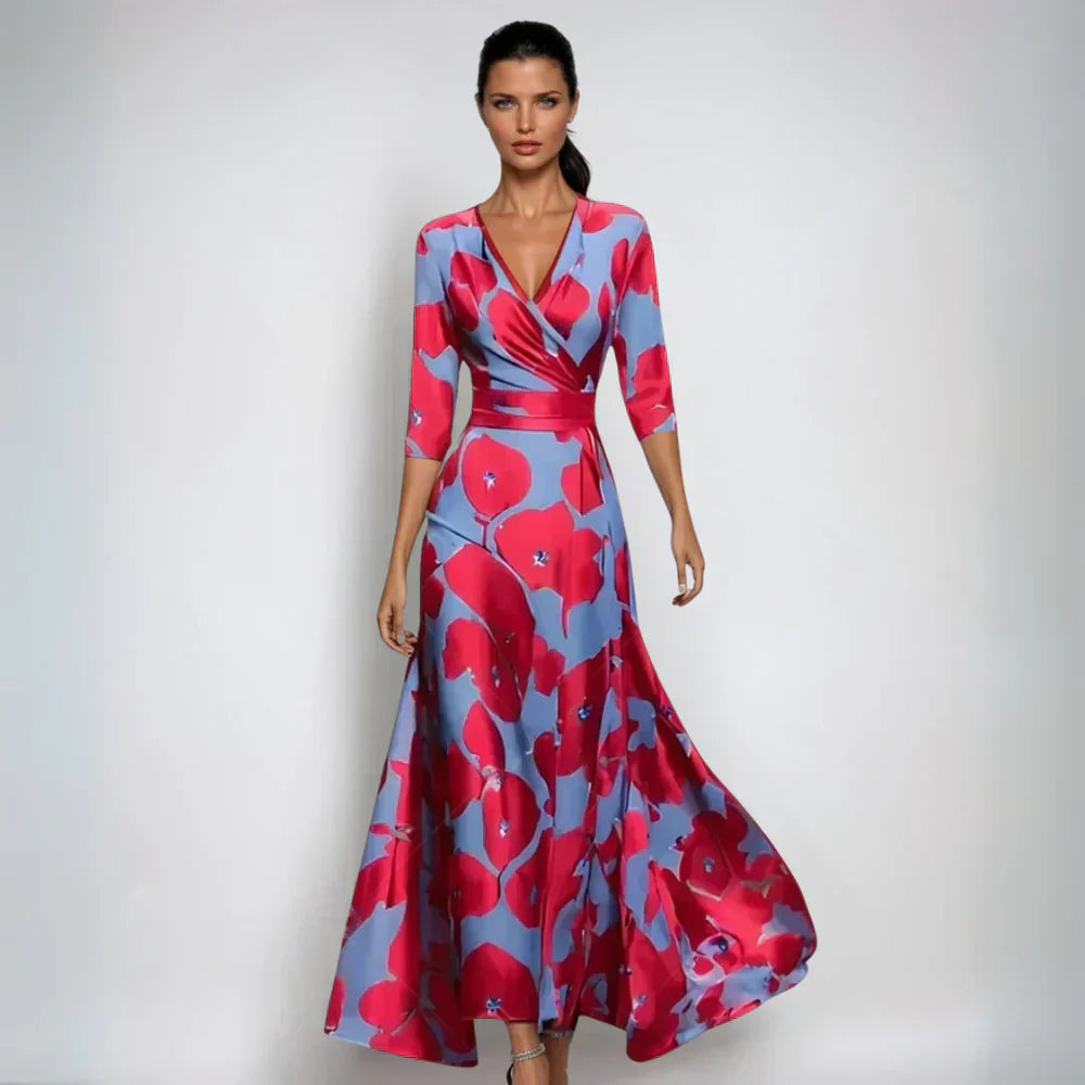 Emily | Vestido Floral Cruzado Elegante