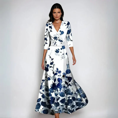 Emily | Vestido Floral Cruzado Elegante