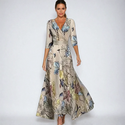 Emily | Vestido Floral Cruzado Elegante