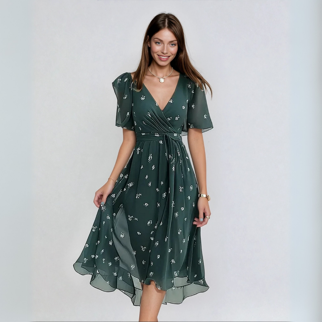 Lina™ | Vestido Elegante de Manga Corta
