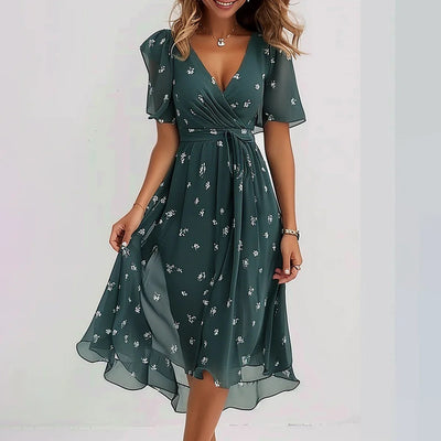 Lina™ | Vestido Elegante de Manga Corta
