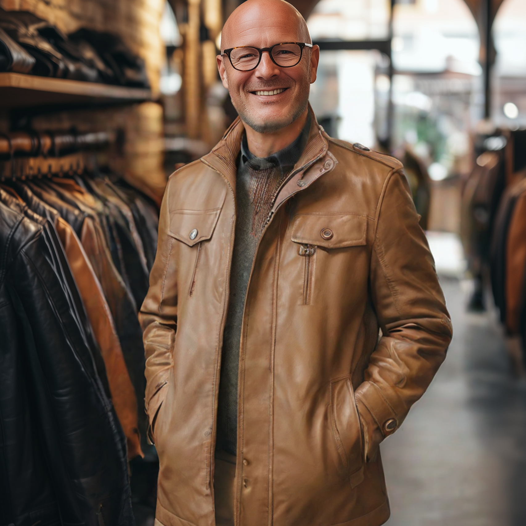 Nikolaj | Chaqueta puffer de piel
