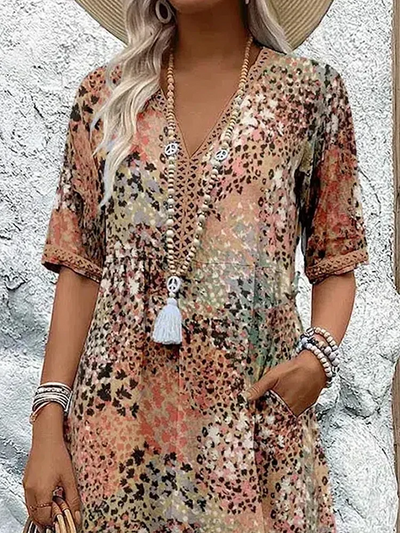 Fatima - Vestido con Motivo Floral