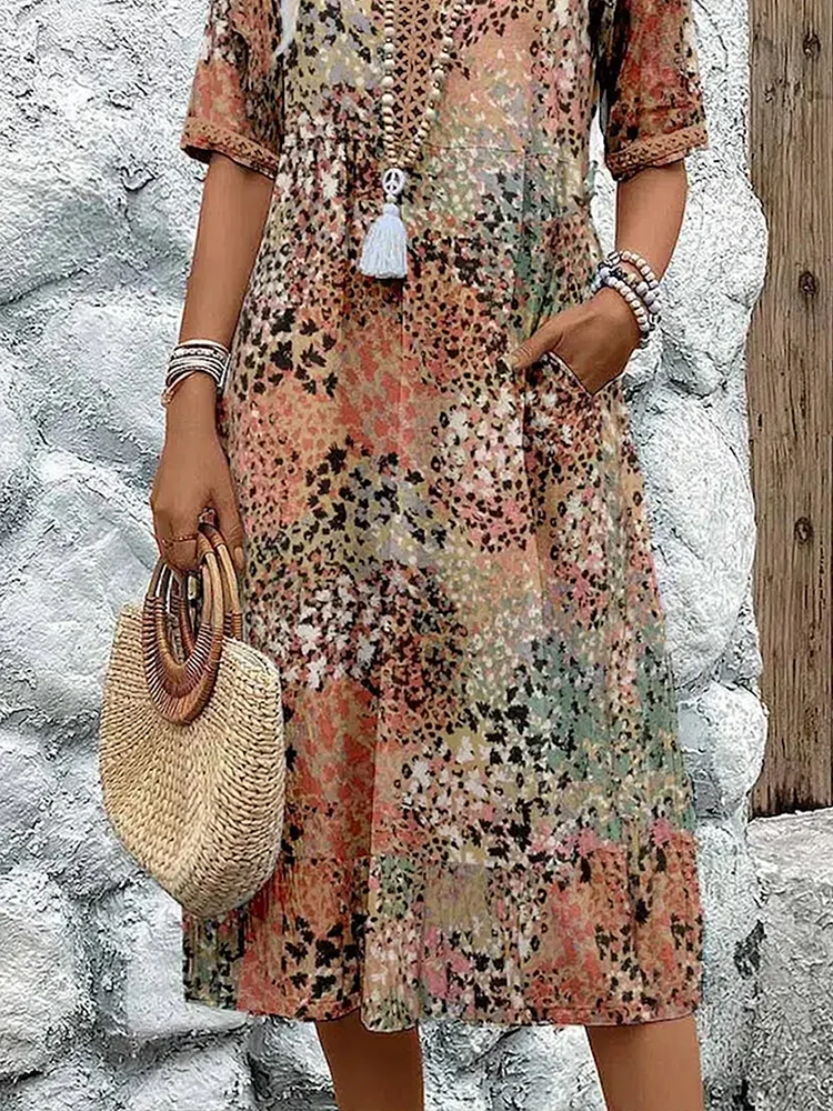 Fatima - Vestido con Motivo Floral