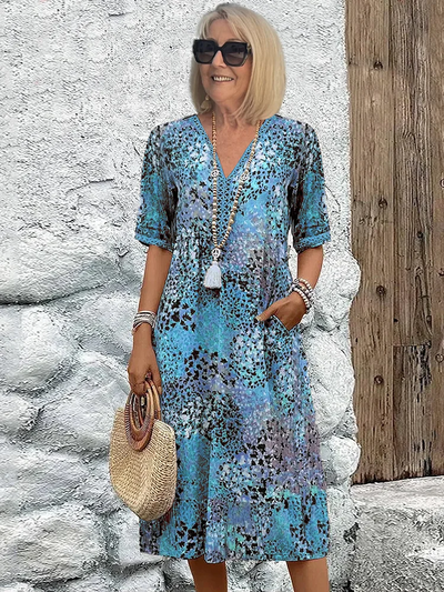Fatima - Vestido con Motivo Floral