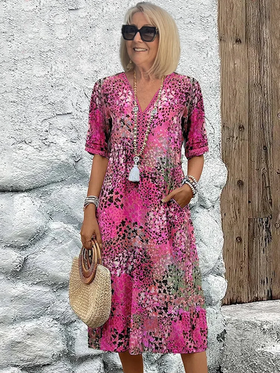 Fatima - Vestido con Motivo Floral