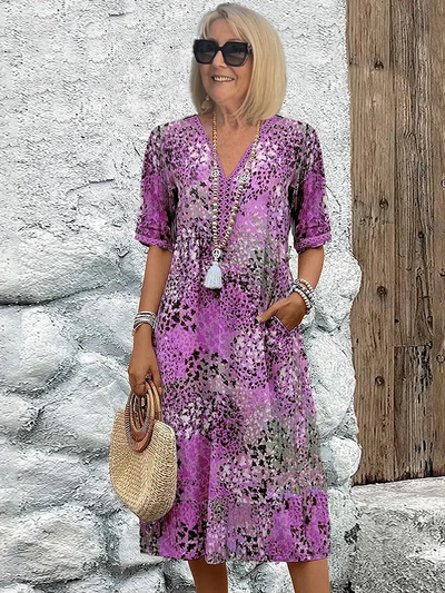 Fatima - Vestido con Motivo Floral